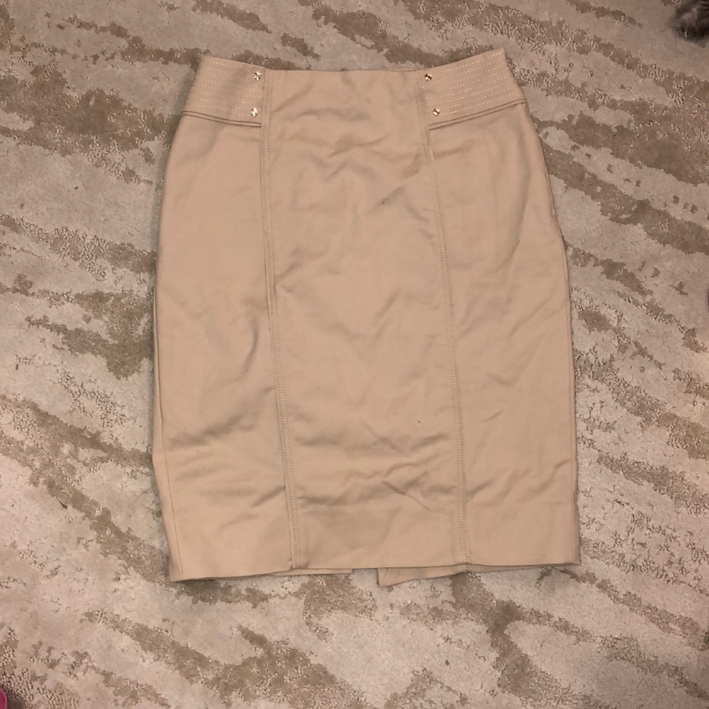 White House black market skirt pencil tan